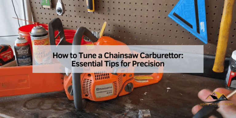 How to Tune a Chainsaw Carburettor