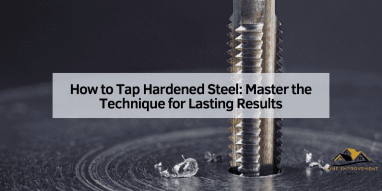 How to Tap Hardened Steel