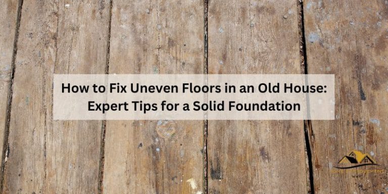 How to Fix Uneven Floors in an Old House