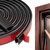 Black rubber D-shape door weather strip seal