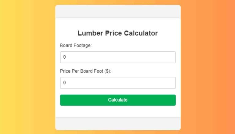 Lumber Price Calculator
