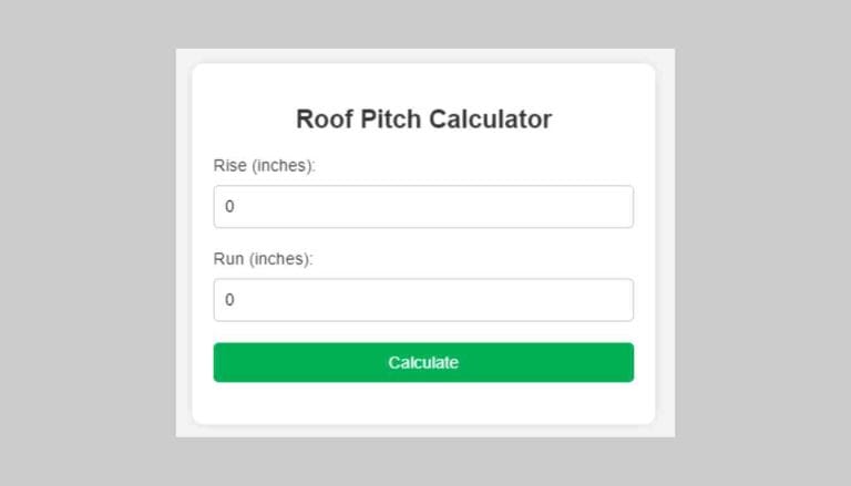 Roof Pitch Calculator