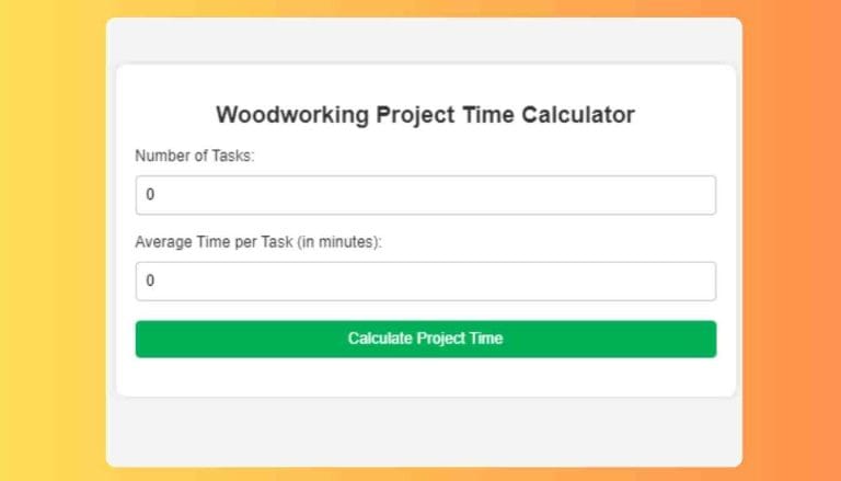 Woodworking Project Time Estimator