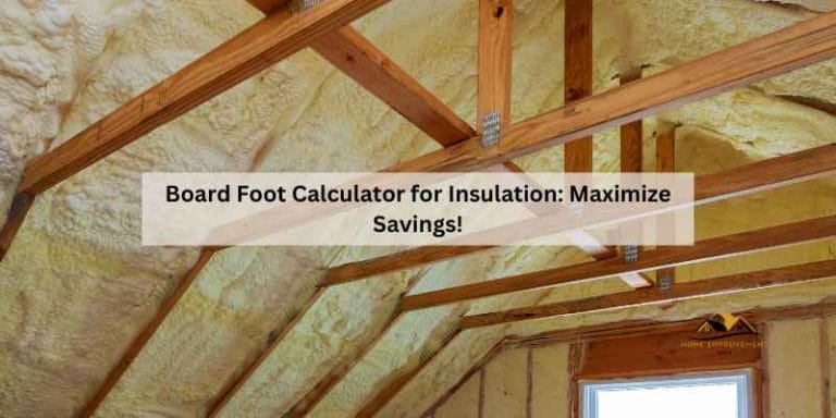 Board Foot Calculator for Insulation
