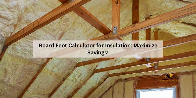 Board Foot Calculator for Insulation