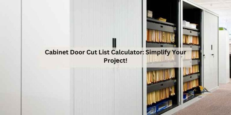 Cabinet Door Cut List Calculator