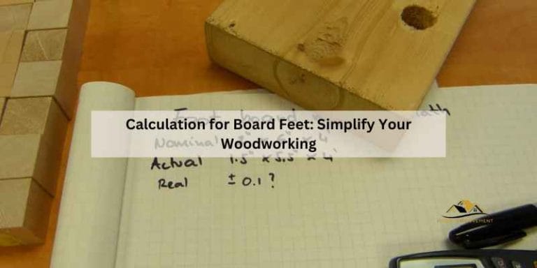 Calculation for Board Feet