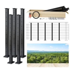 Muzata 16-20ft Modular Cable Railing Kit