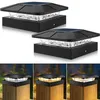 Peasur solar post cap lights for deck railing