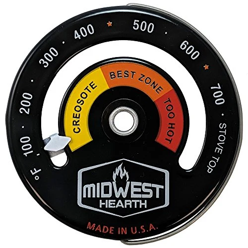 Midwest Hearth magnetic wood stove thermometer