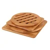 Alfto bamboo wood trivet set