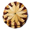 Natural wood trivets for hot dishes