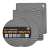 Silicone heat resistant trivet mats