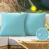 VAKADO outdoor waterproof aqua throw pillow covers