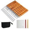 AUGSUN 20-piece wood carving knife set for basic hand-tool woodworking projects