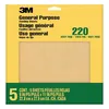 3M 220-Grit Sandpaper (5 Sheets)