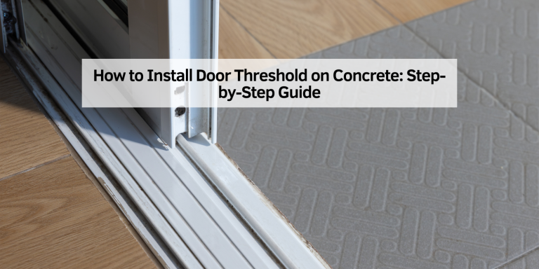 How to Install Door Threshold on Concrete