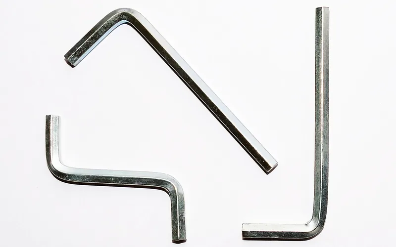 Set of Allen wrenches used for concealed-screw door lever removal
