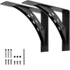 Heavy duty metal shelf brackets set rated for 1100 pounds max load