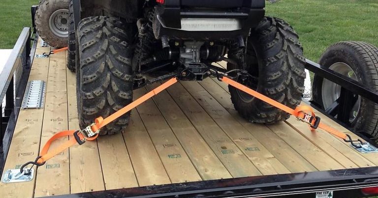 How to Tie down a Atv on Trailer