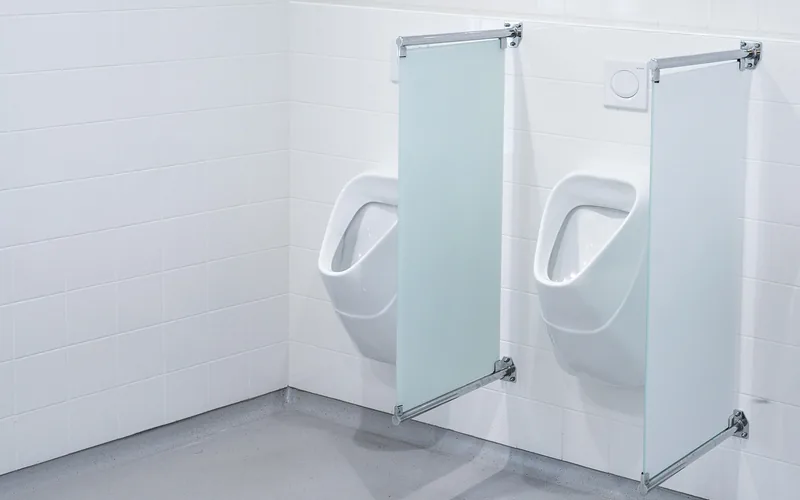 Clean porcelain toilet in a modern bathroom Clean porcelain toilet in a modern bathroom