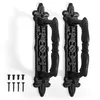 Peohud cast iron rustic barn door handle 2-pack