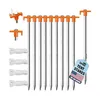Eurmax galvanized tent stakes with rope 10-pack