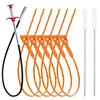 9-piece drain clog remover and hair catcher tool set