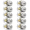 Plustool brushed nickel privacy door knob 10 pack with adjustable latch