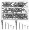Ciieeo 100pcs Hex Head Screw Assortment Kit with 410 Stainless Steel, Rust Resistant and Corrosion R