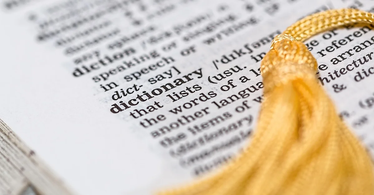 Dictionary page showing a word definition entry, illustrating ratchet meaning lookup