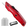 Retractable utility knife for cutting a door threshold seal to length