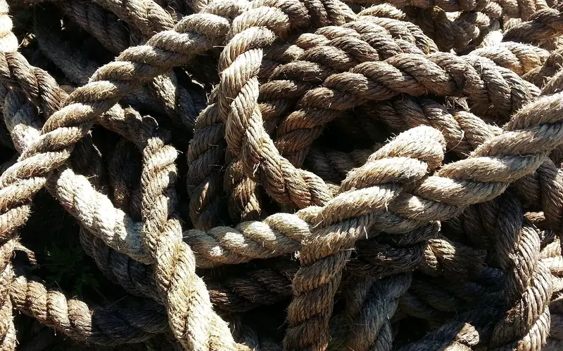 Strap tied down securing cargo, ready to be coiled and stored