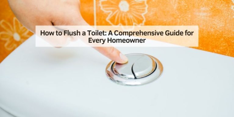 How to Flush a Toilet