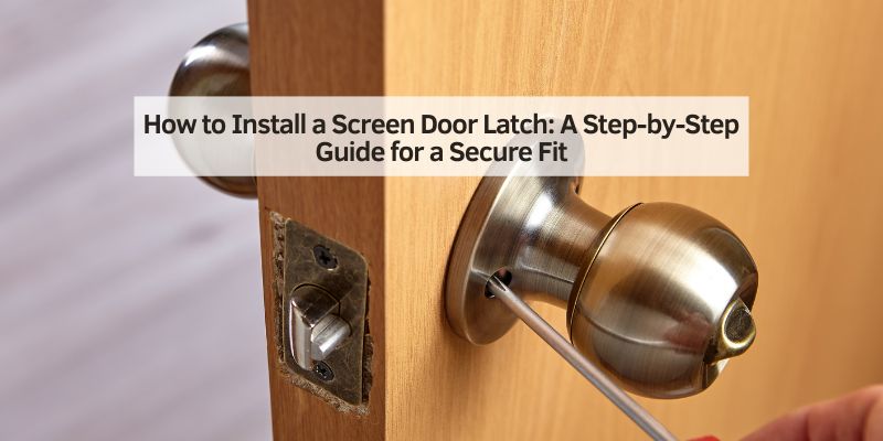 How to Install a Screen Door Latch