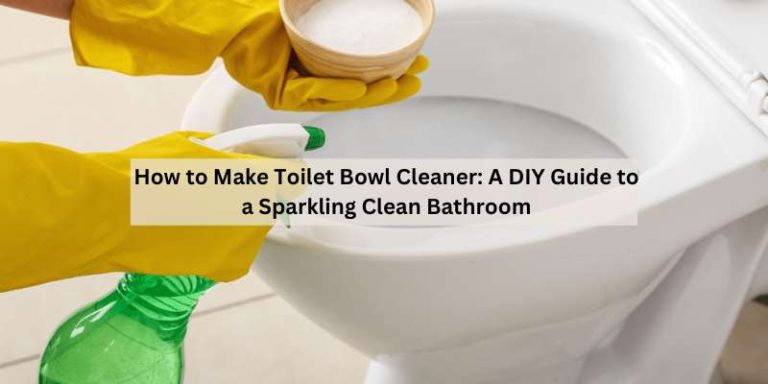 How to Make Toilet Bowl Cleaner