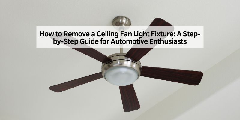 How to Remove a Ceiling Fan Light Fixture