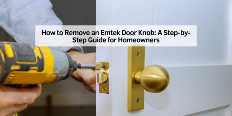 How to Remove an Emtek Door Knob