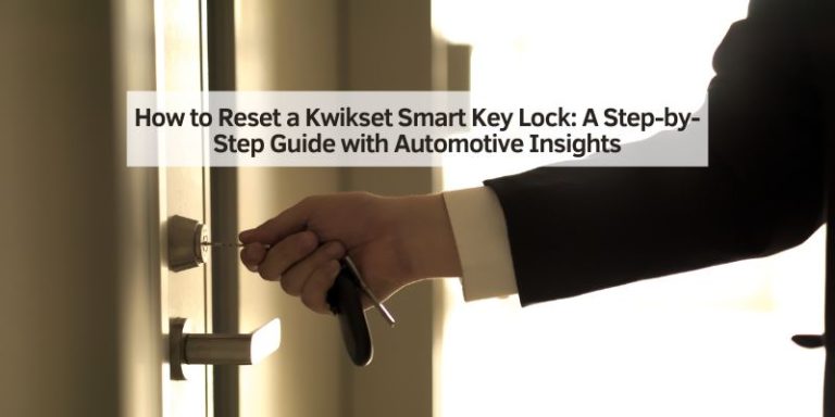 How to Reset a Kwikset Smart Key Lock