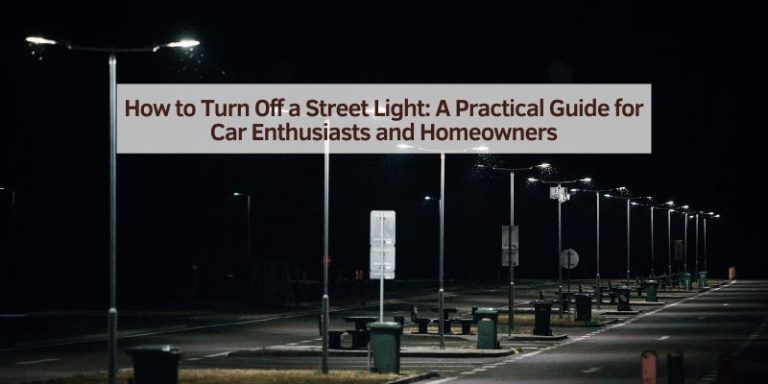 How to Turn Off a Street Light