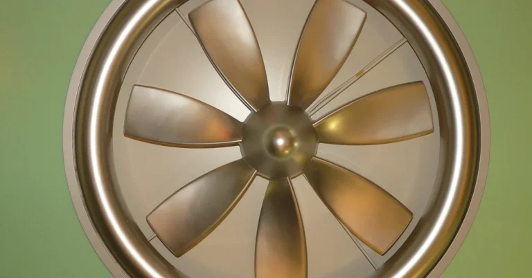Ceiling fan blades spinning for home airflow safety