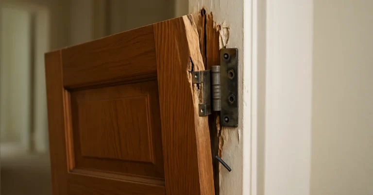 How to Fix a Door Ripped Off Its Hinges (Stripped Screw Hole Fix)