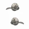 Schlage Accent Bed/Bath Privacy Door Handle, Satin Nickel