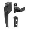 Prime-Line black push button screen door latch set with night lock