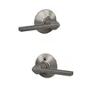Schlage Latitude Hall/Closet Passage Door Handle, Satin Nickel