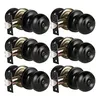 KNOBWELL 6 pack privacy door knob for bathroom or bedroom