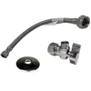 Complete toilet shut-off valve and supply line kit