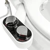 Clear Rear ultra-slim dual nozzle bidet attachment