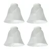 four pack bell shaped alabaster glass ceiling fan light covers
