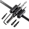 Adjustable hole saw for cutting recessed light openings